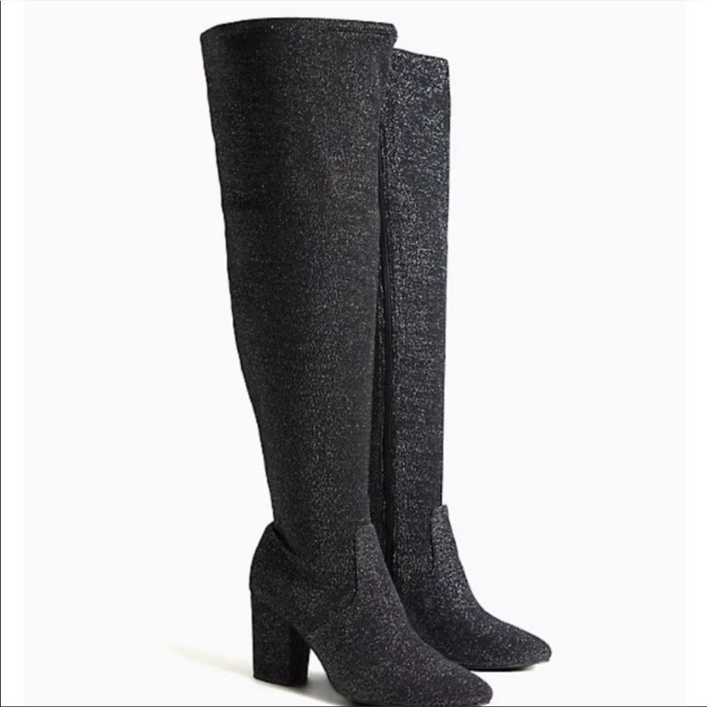 Torrid Black Shimmer Over the Knee boots size 11 WW